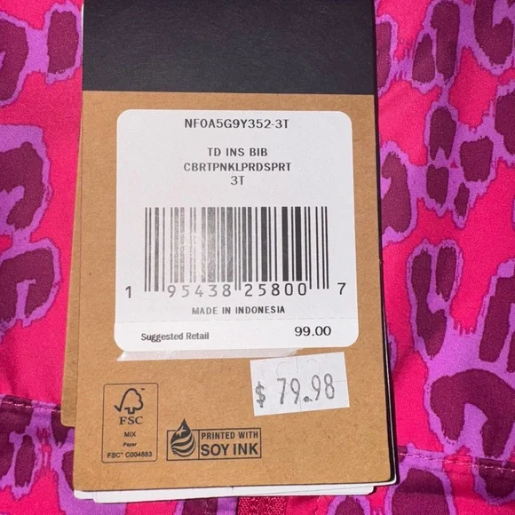 North face Snowbib snow suit Toddler girl 3T NWT - Picture 3 of 5